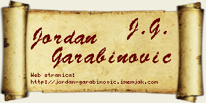 Jordan Garabinović vizit kartica